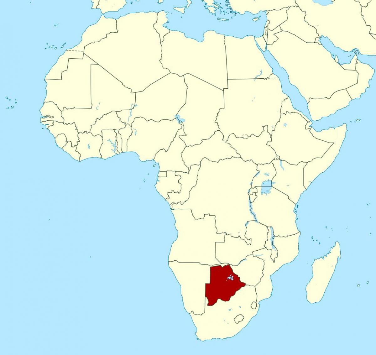 kartta Botswana afrikassa