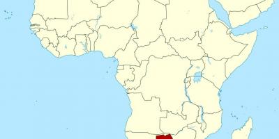 Kartta Botswana afrikassa