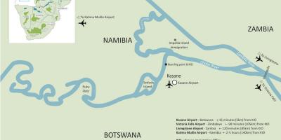 Kartta kasane Botswana
